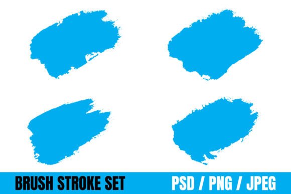 Colorful Grungy Paint Brush & Dirty Brush Set