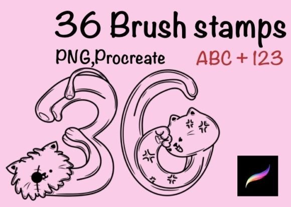 Evaluating Cat Brush Font ABC 0-9 by Procreate PNG for Digital Design Projects