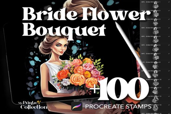 Evaluating the 100 Procreate Bride with Flower Bouquet Stamp Collection for Digital Artists