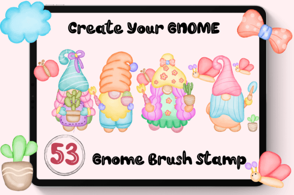 Gnome & Cactus Brush Stamp Guide