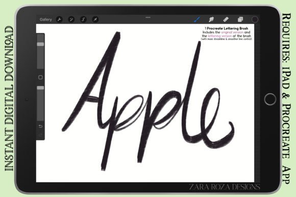 Integrating the Apple Procreate Lettering Brush into Professional Digital Workflows