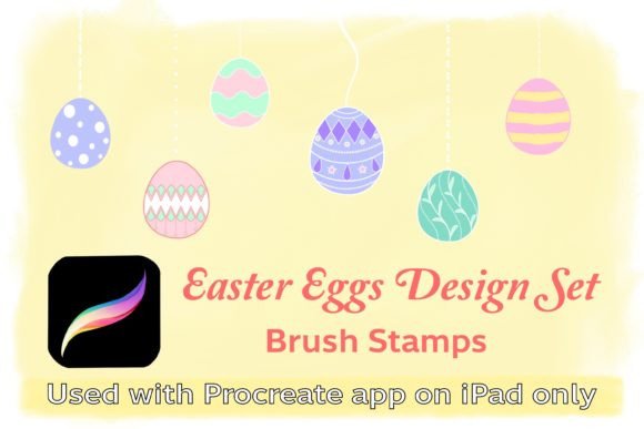 Mastering Spring Designs with the Easter Eggs Line-Art Set Procreate Brush
