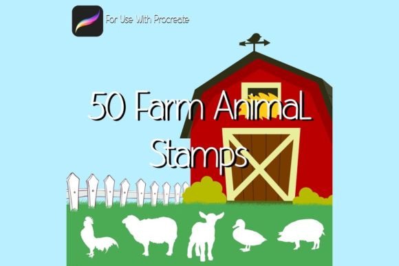 Streamlining Your Digital Art with Procreate Farm Animal Silhouette Stamps