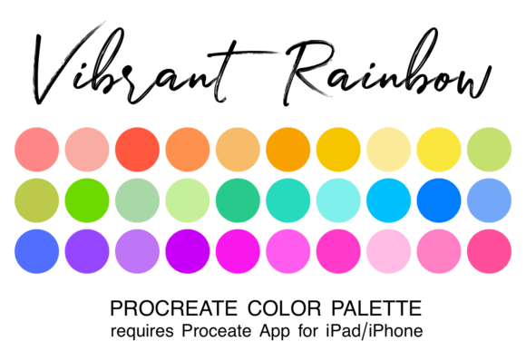 Vibrant Rainbow Procreate Color Palette: Elevate Your Digital Artwork